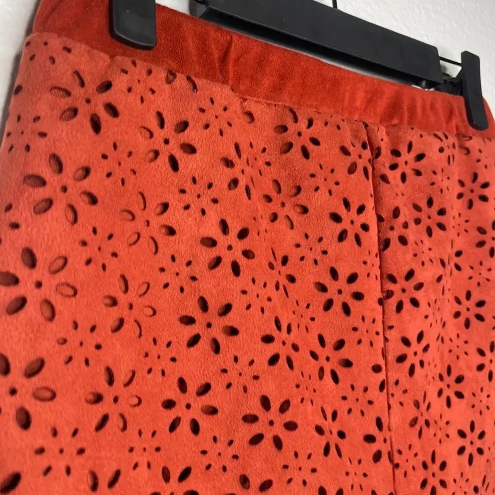 Forever 21 Womens Shorts Size S Burnt Orange Floral Short Shorts Pull On - Picture 12 of 13